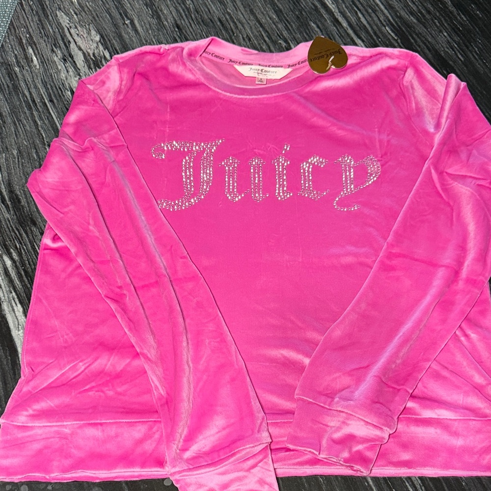 Juicy Couture Fuchsia Velour Pajama Top